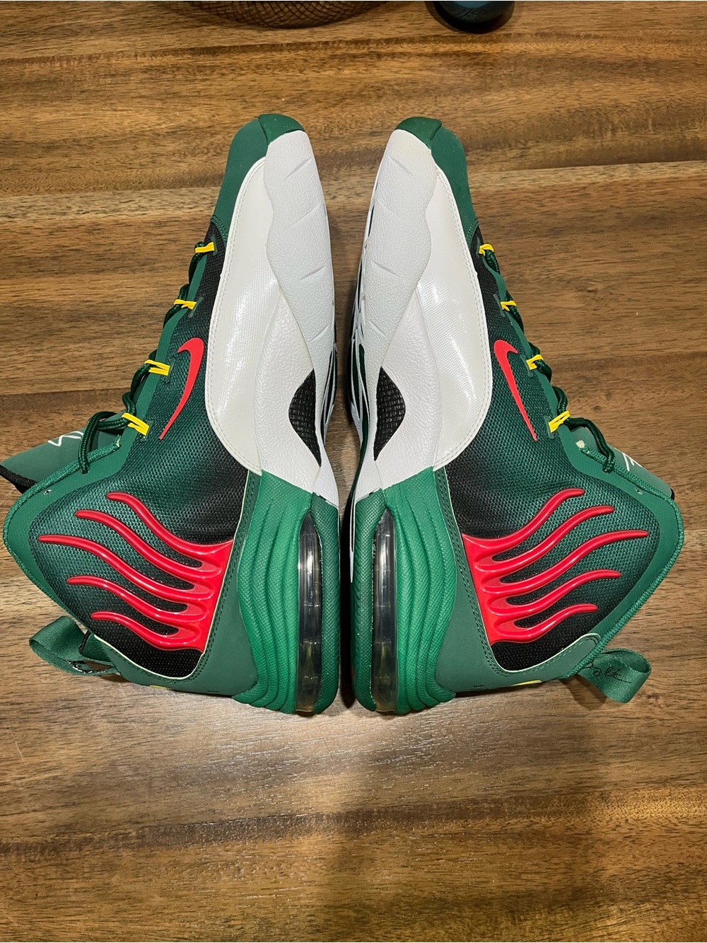 Nike Air Zoom Sonic Flight Gary Payton Seattle SuperSonics Colorway Green SZ 13 - Picture 5 of 10